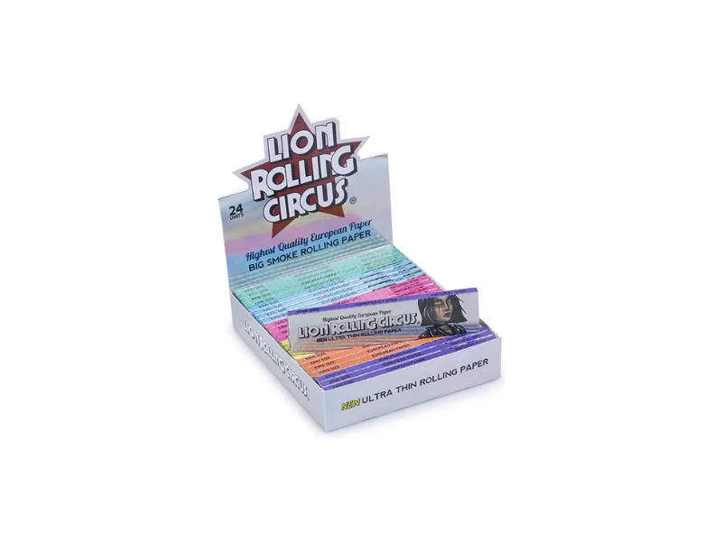 Lion Rolling Circus Caja papel Silver King Size